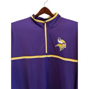 Minnesota Vikings Men's‎ XL 1/4 Zip Purple Track Jacket Long Sleeve lightweight